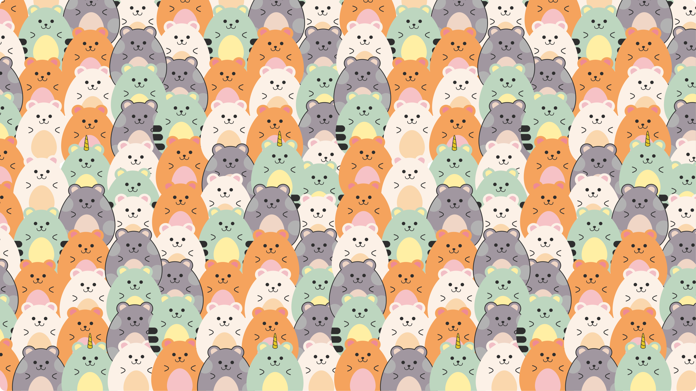 Wielokolorowe chomiki jedzące zwierzęcy dywan - TenStickers