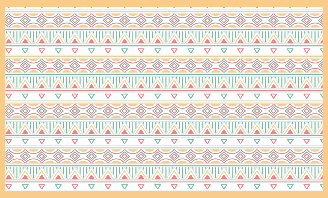 Dywan winylowy etniczny kolorowe wzorzyste paski - TenStickers