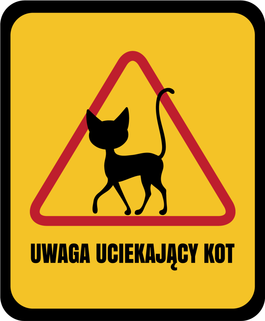Dywan winylowy zwierzęta Kot może uciec - TenStickers