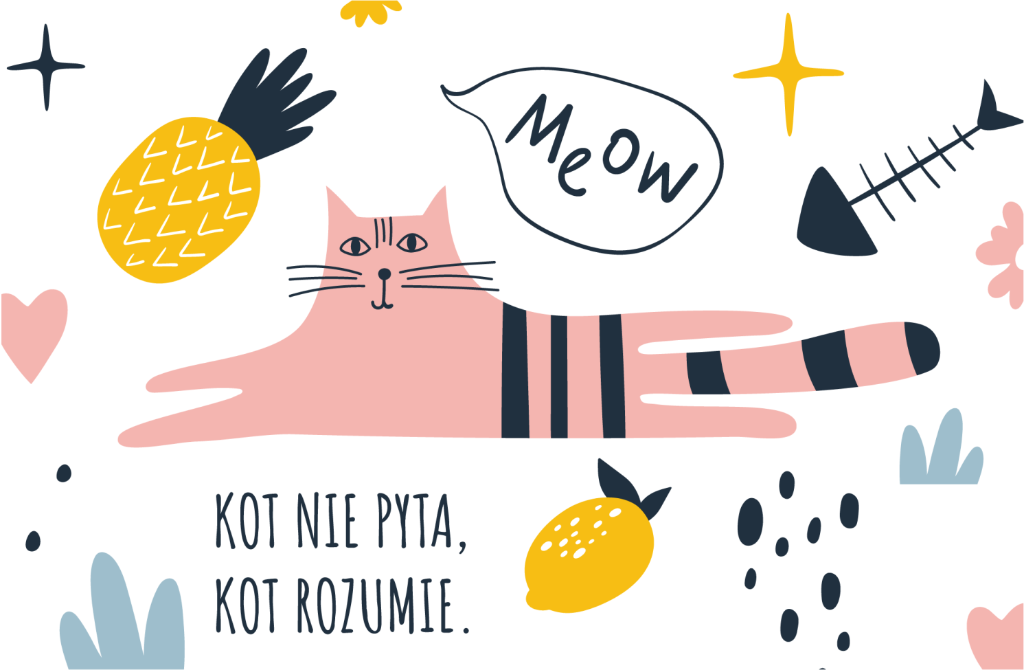 Dywan winylowy zwierzęta Kot wszystko rozumie - TenStickers