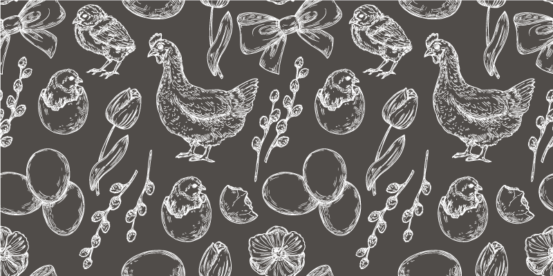 Dywan winylowy do kuchni urocze motywy wiejskie - TenStickers