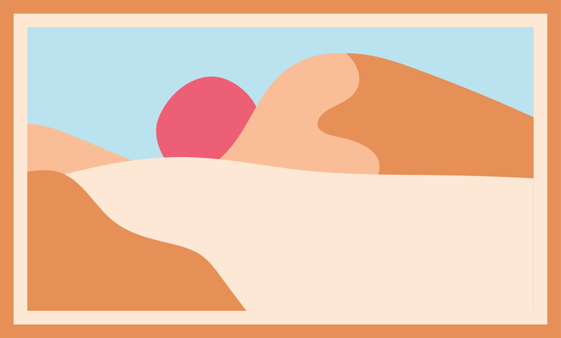 Góry i słońce abstrakcyjna sztuka geometryczny dywan - TenStickers