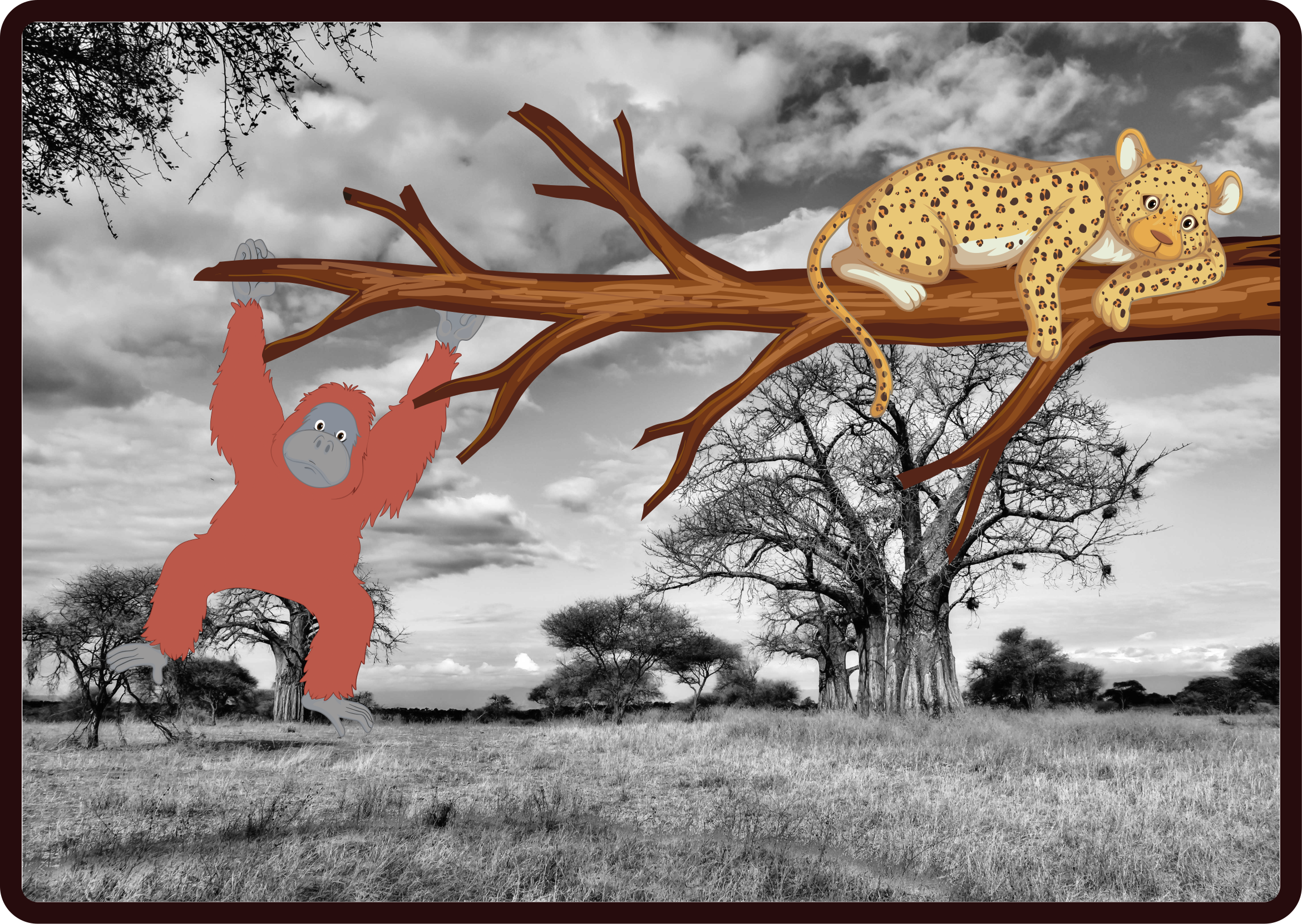 Dywan winylowy zwierzęta stworzenia dżungli są zabawne - TenStickers