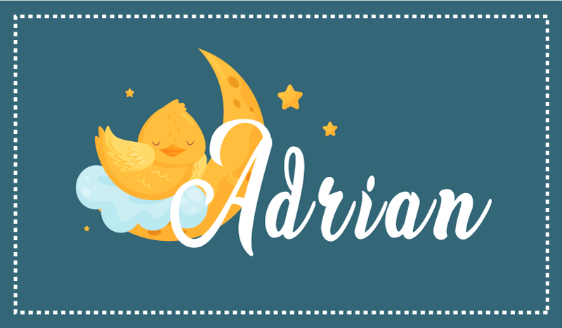 Dziecięcy dywan winylowy śpiąca kaczka z imieniem - TenStickers