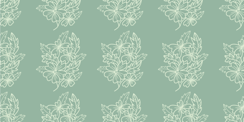 Dywan winylowy w kwiaty i rośliny eleganckie elementy - TenStickers