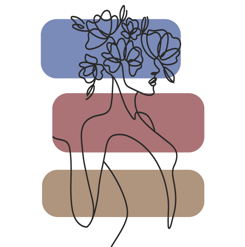 Minimalistyczny dywan winylowy wdzięczny zarys botaniczny - TenStickers