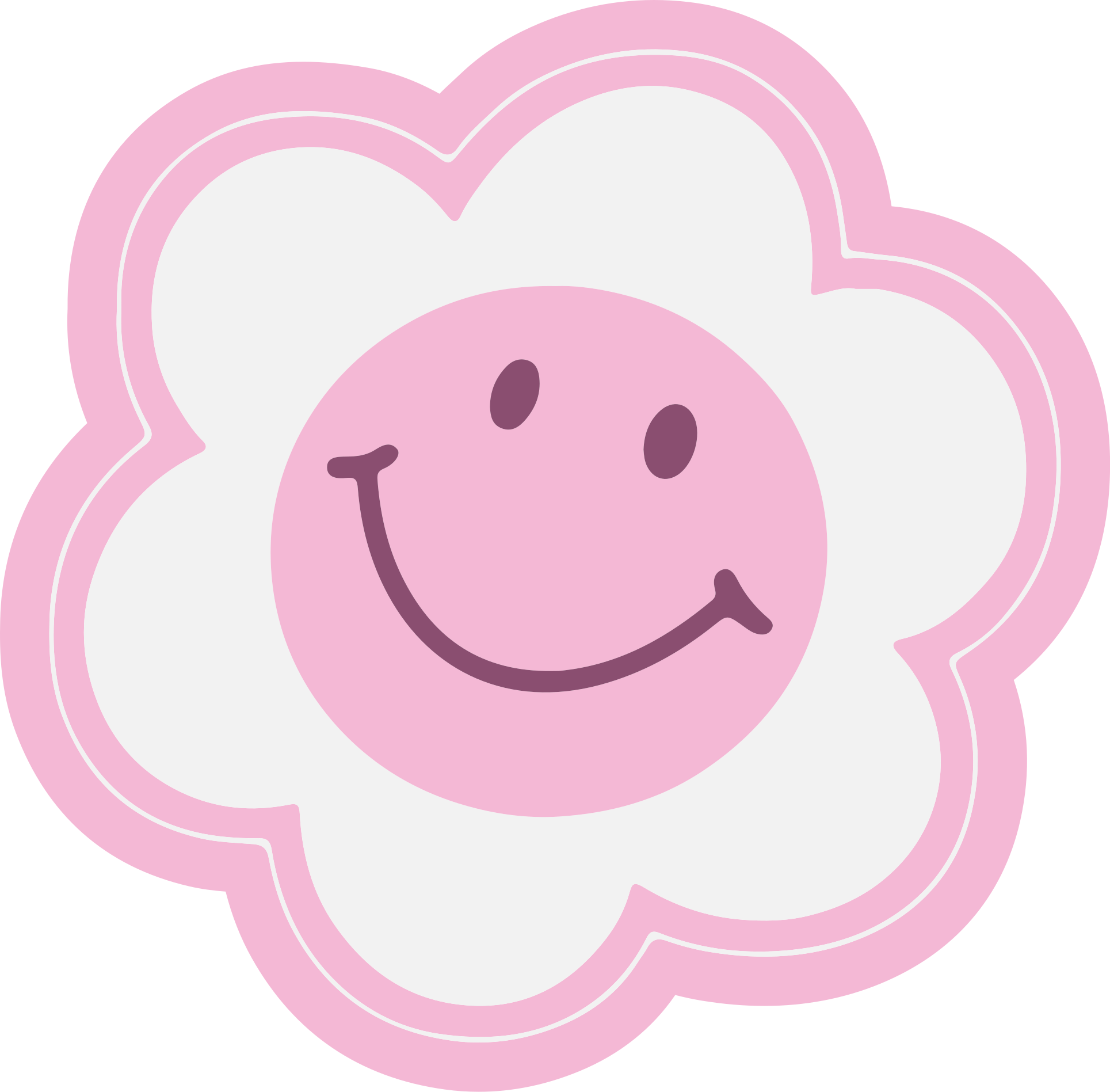 Dywan winylowy dla nastolatków emblemat kwiatowy uśmiechu - TenStickers