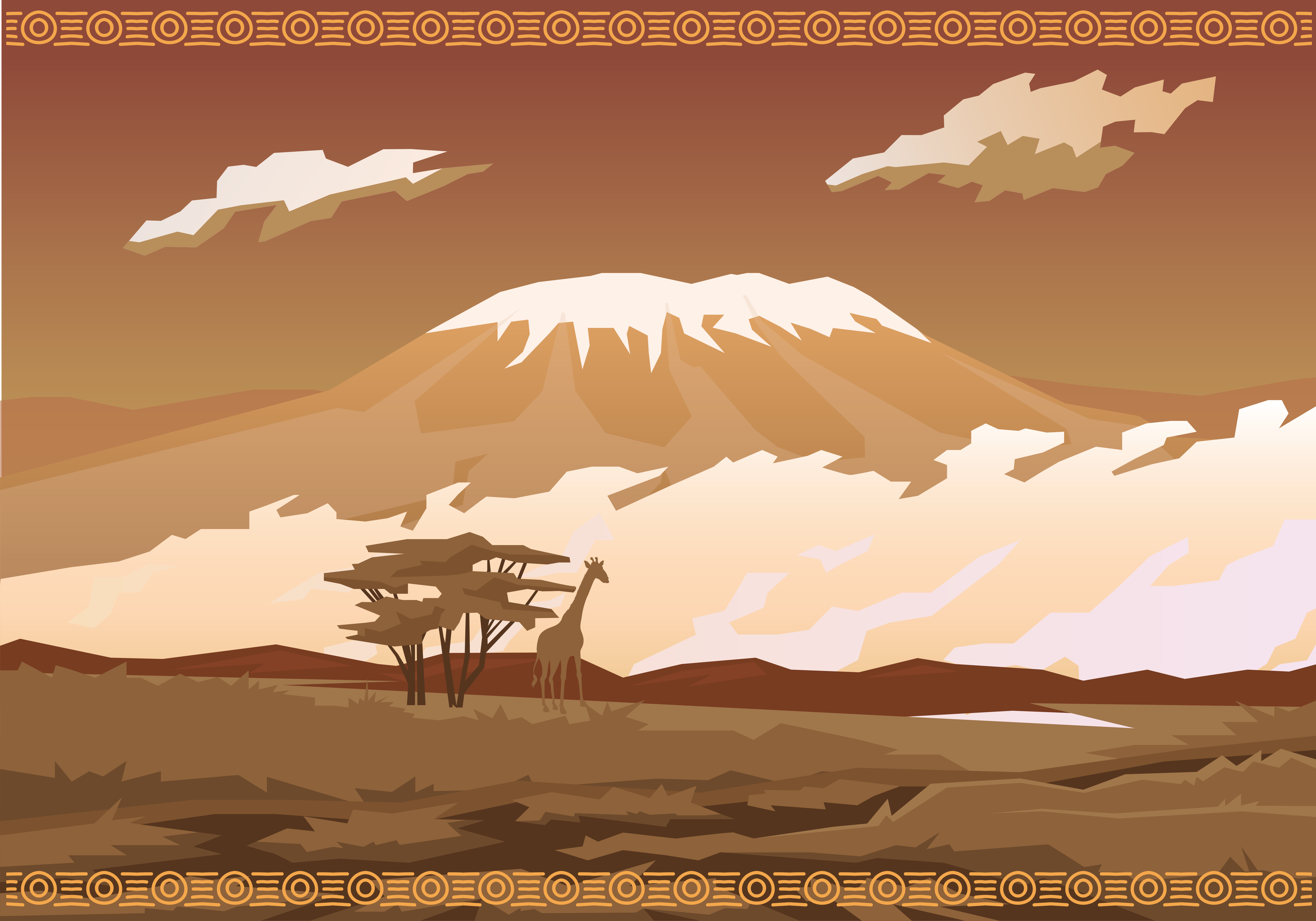 Dywan winylowy natura widok majestatycznych gór - TenStickers