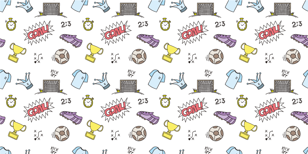 Dywan winylowy z grą motyw symboli sportowych - TenStickers