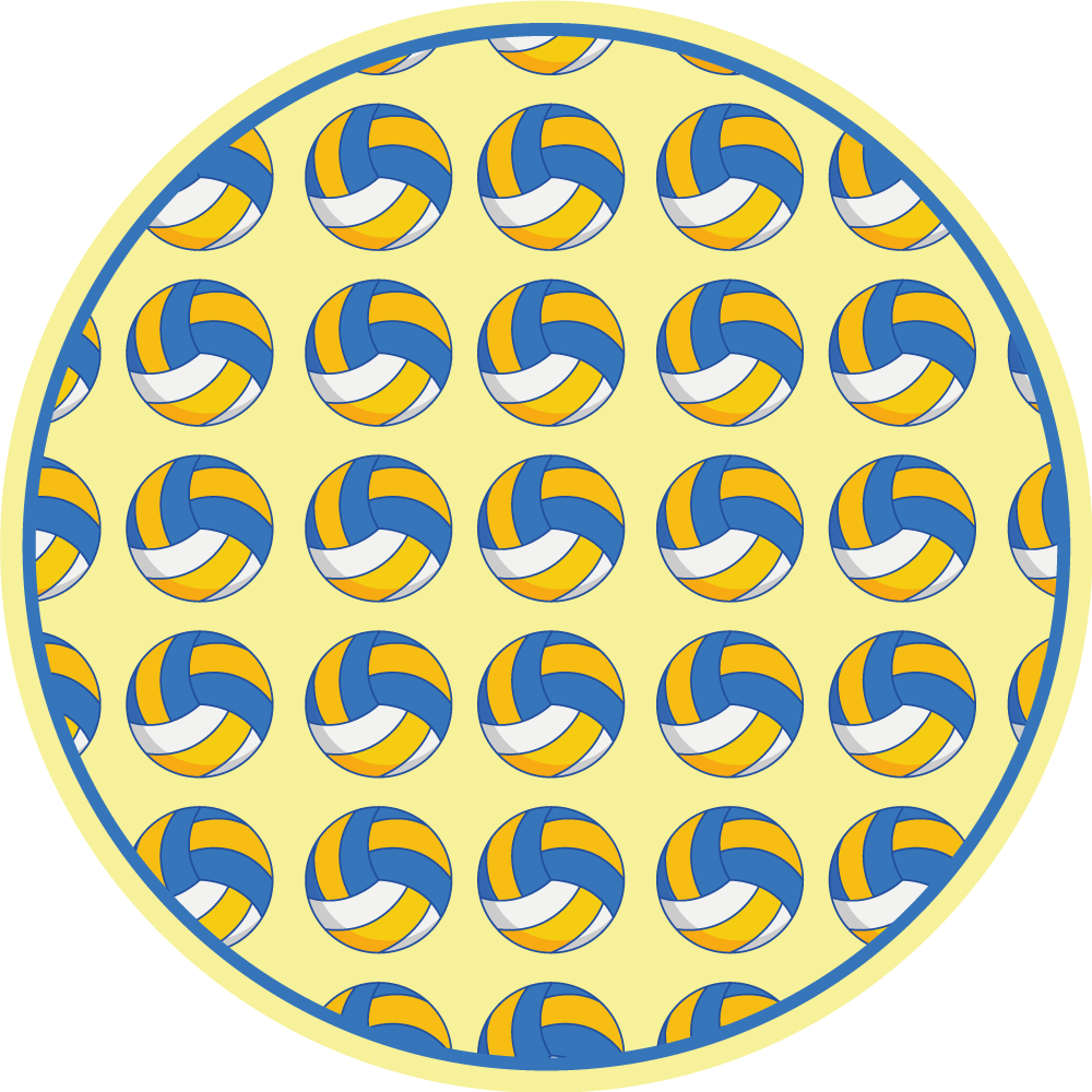 Dywan winylowy z grą motyw siatkówki - TenStickers