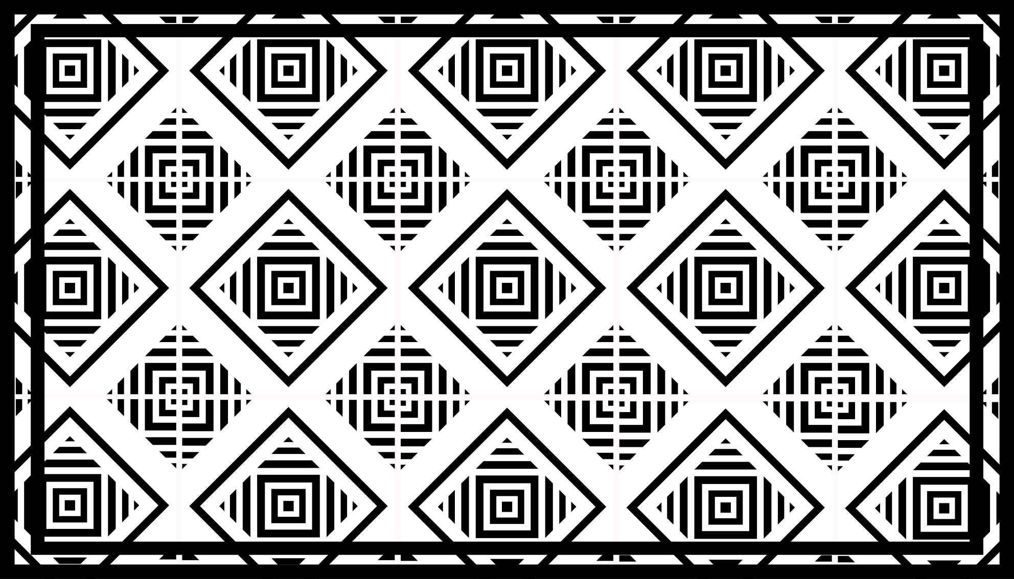 Dywan winylowy wzór geometryczny motywy monochromatyczne - TenStickers