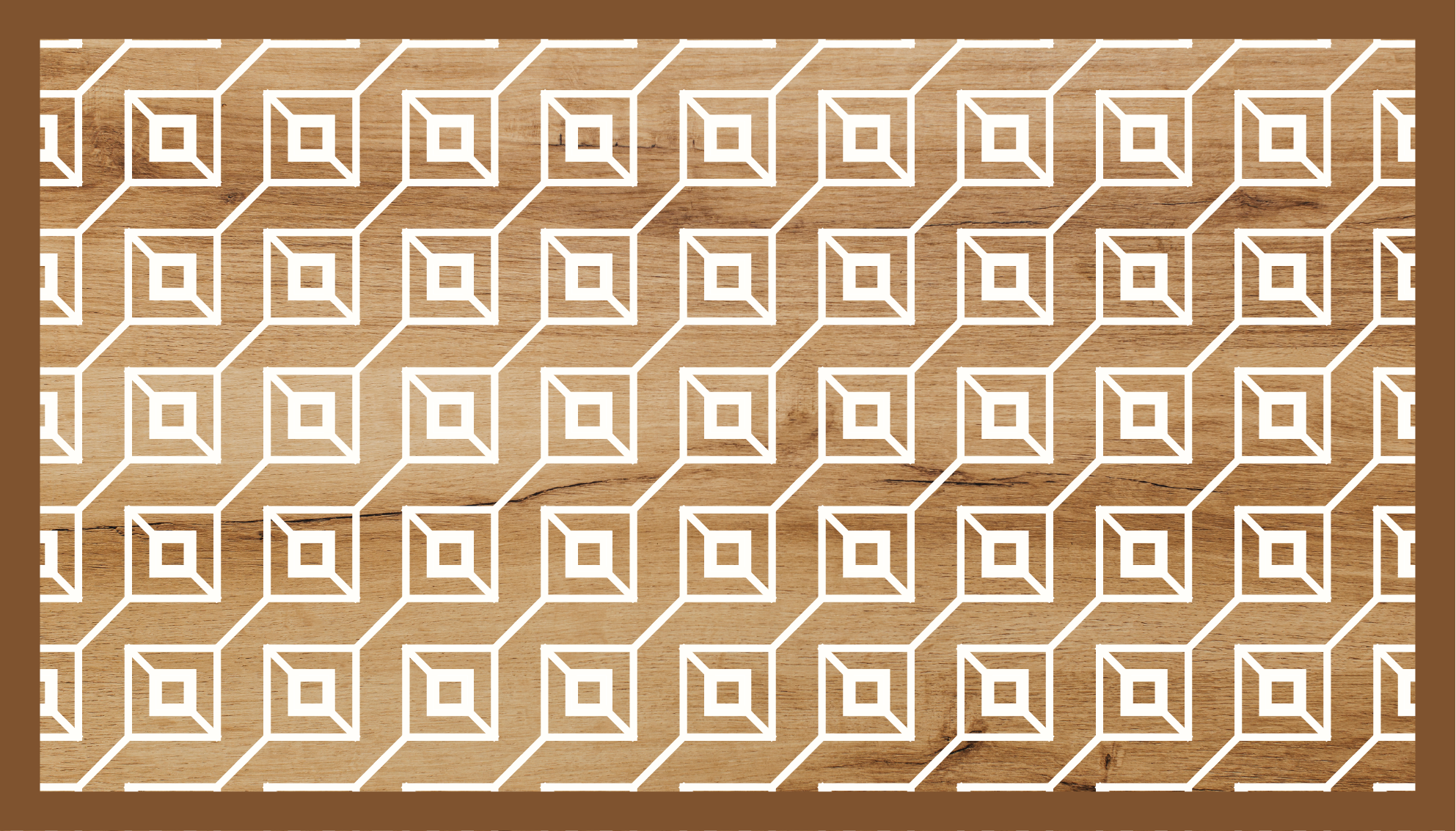 Dywan winylowy drewno motywy geometryczne - TenStickers