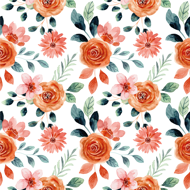 Dywan winylowy w kwiaty i rośliny kwitnąca rozkosz - TenStickers