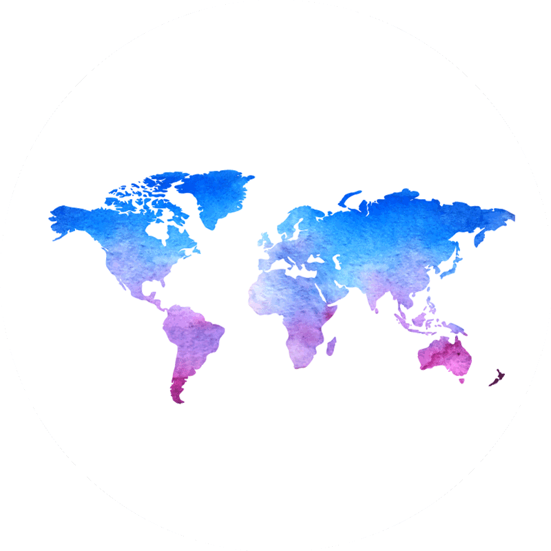Dywan winylowy mapa świata okrągła faktura akwarelowa. - TenStickers