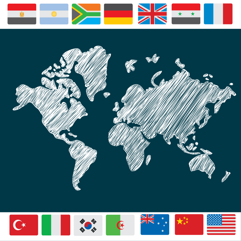 Dywan winylowy mapa świata dzieło sztuki globalnej - TenStickers