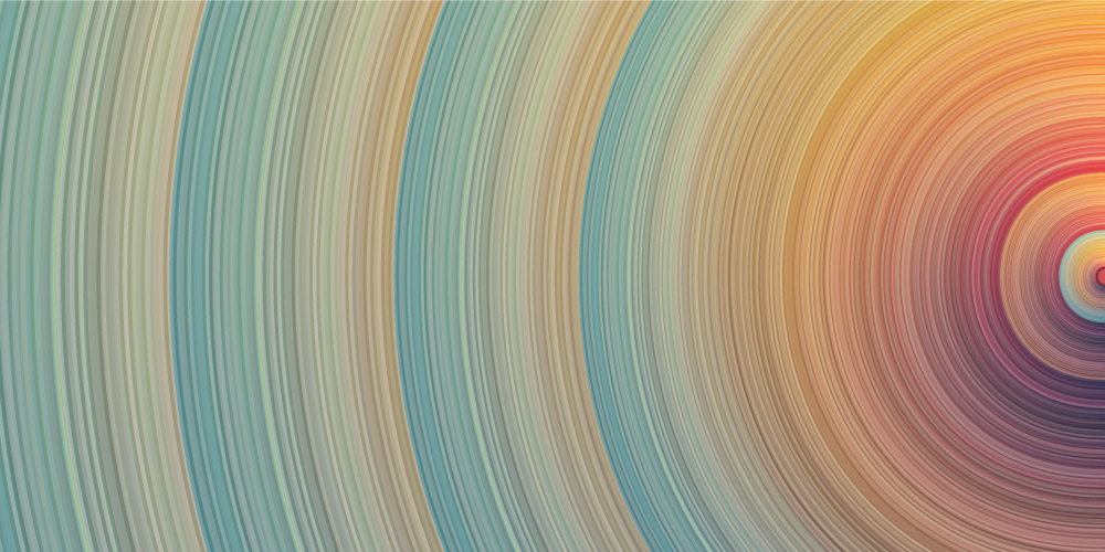 Minimalistyczny dywan winylowy spiralne fale kolorów - TenStickers