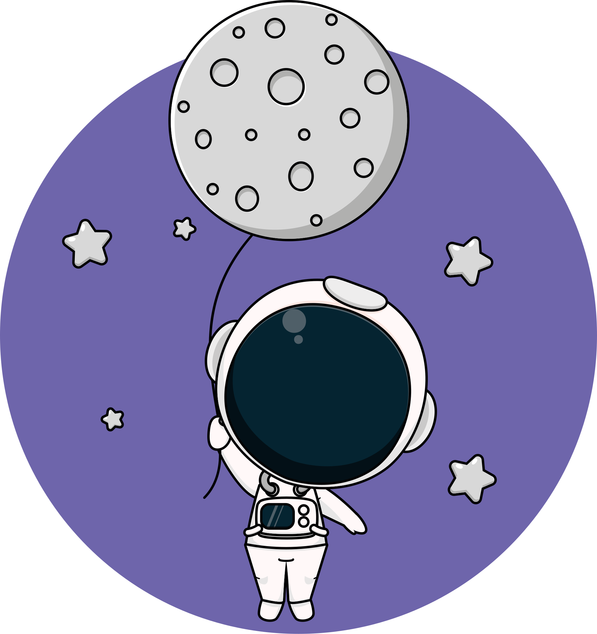 Dziecięcy dywan winylowy astronauta z balonem - TenStickers