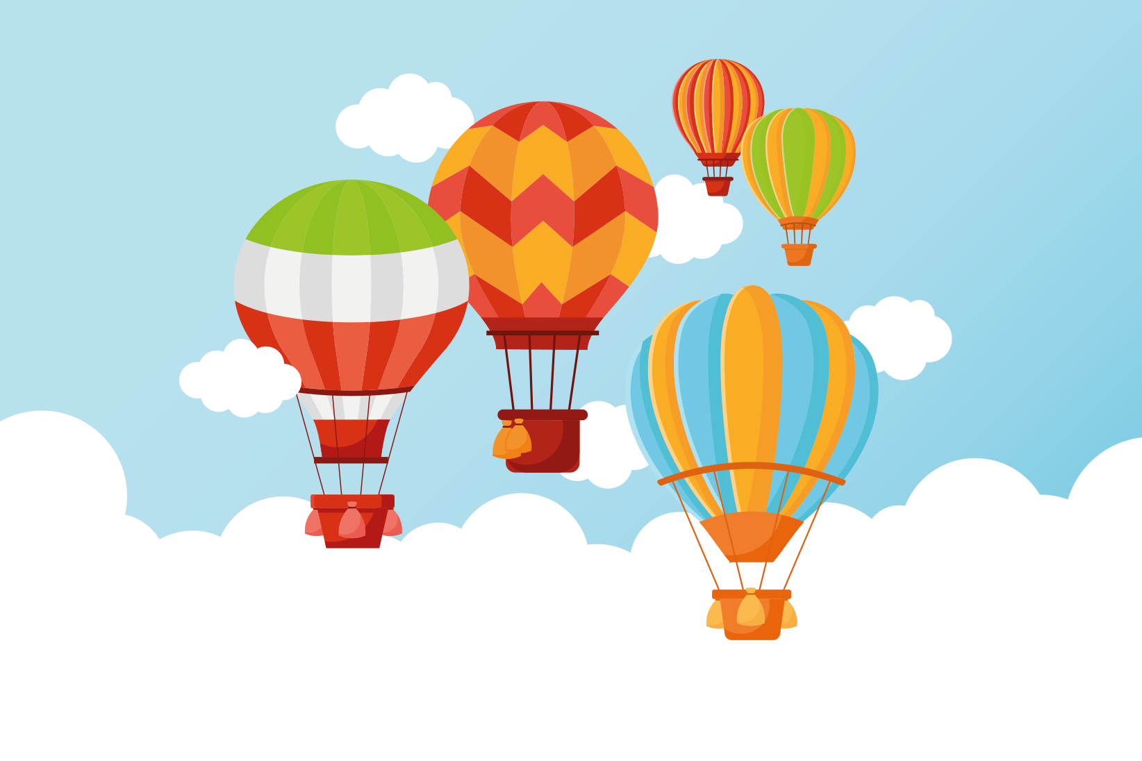 Dywan winylowy kolorowe balony na gorące powietrze - TenStickers