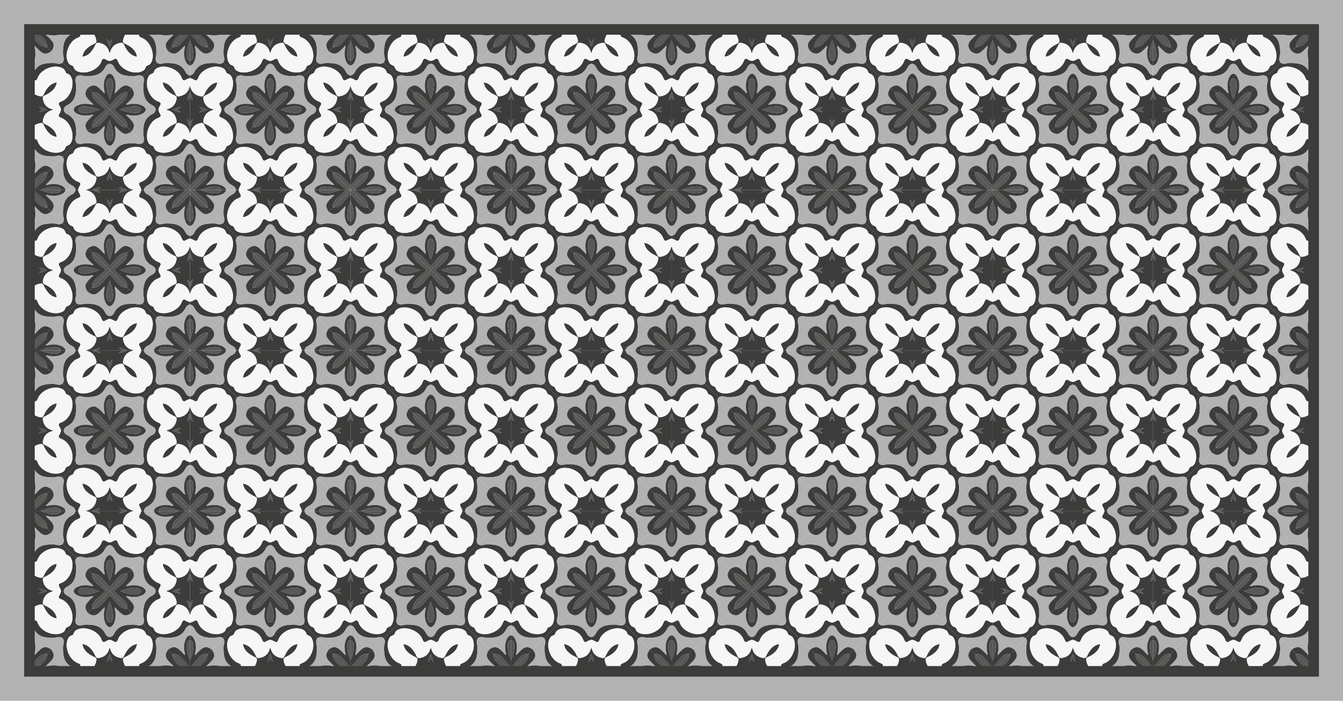 Dywan winylowy imitacja płytek Hydrauliczny szary styl gracia - TenStickers