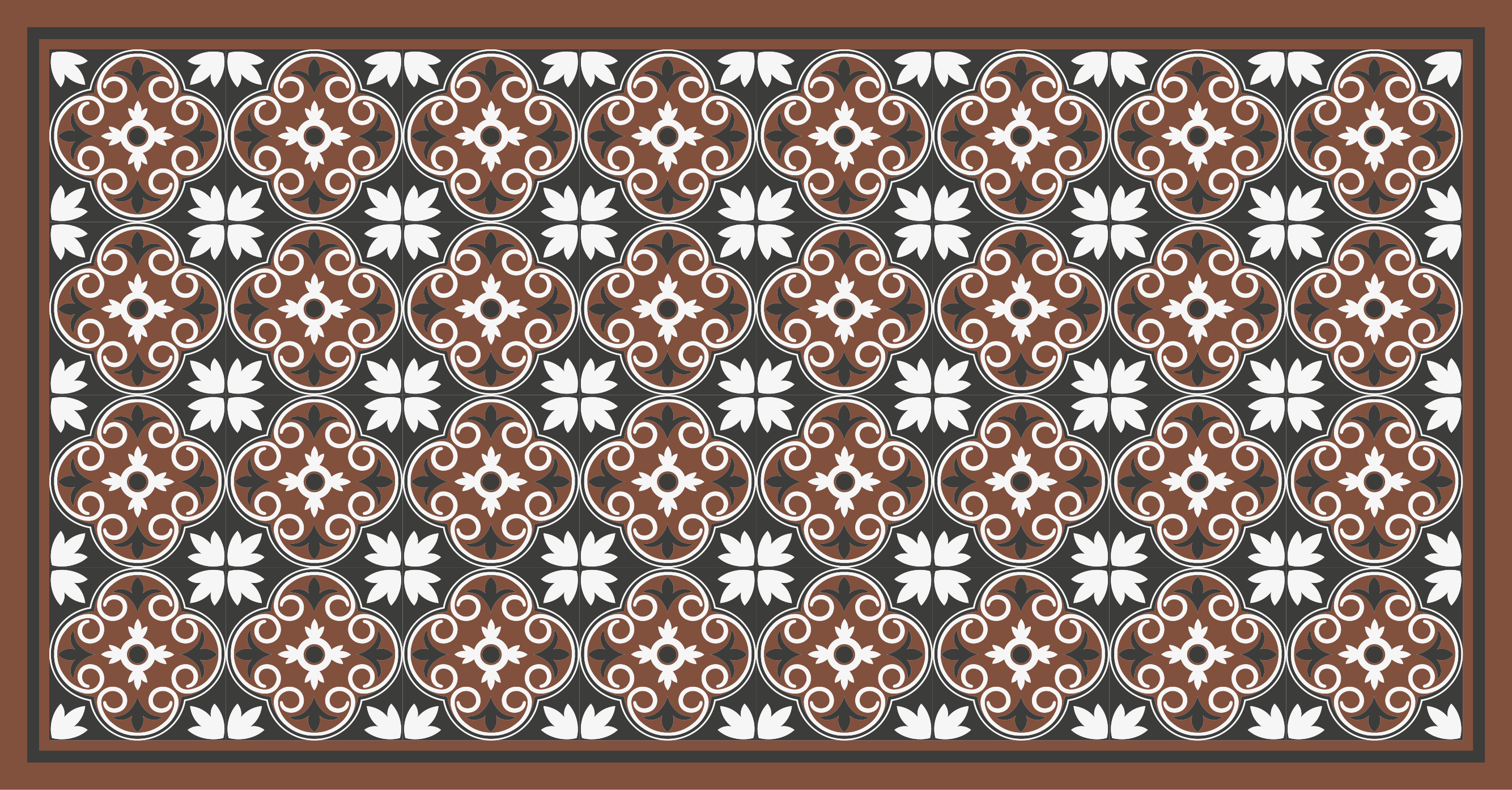 Dywan winylowy z mozaiką złożona kompozycja kwiatowa - TenStickers