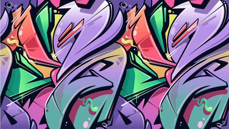 Dywan winylowy dla nastolatków żywy przepływ grafitu - TenStickers