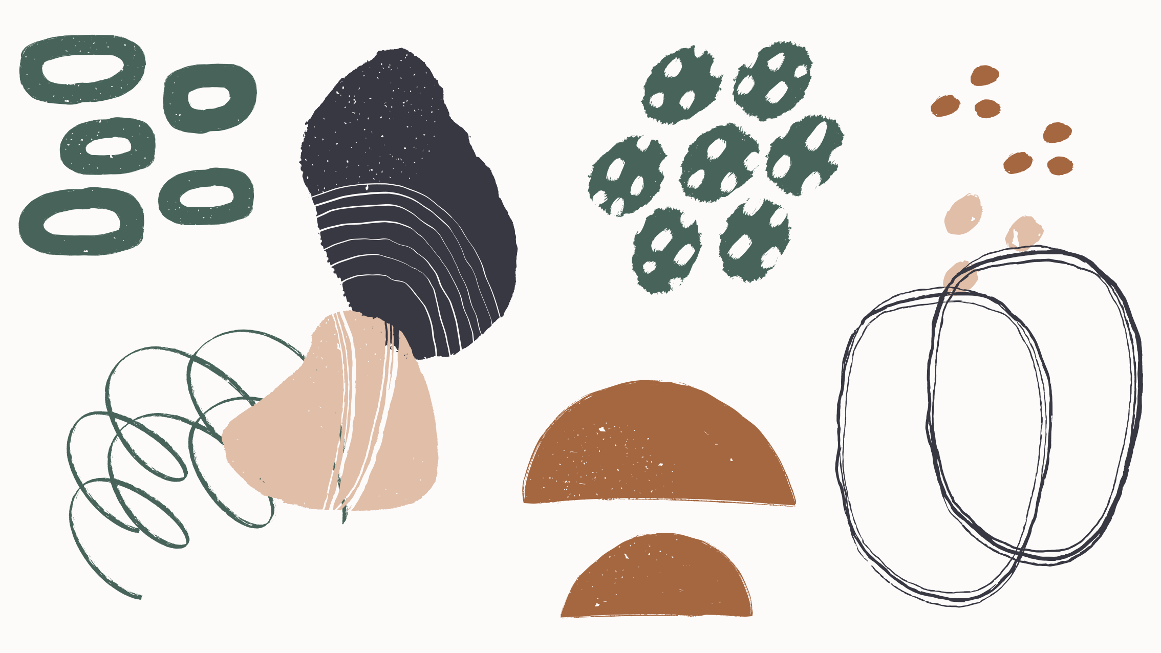 Minimalistyczny dywan winylowy abstrakcyjny układ kształtów - TenStickers