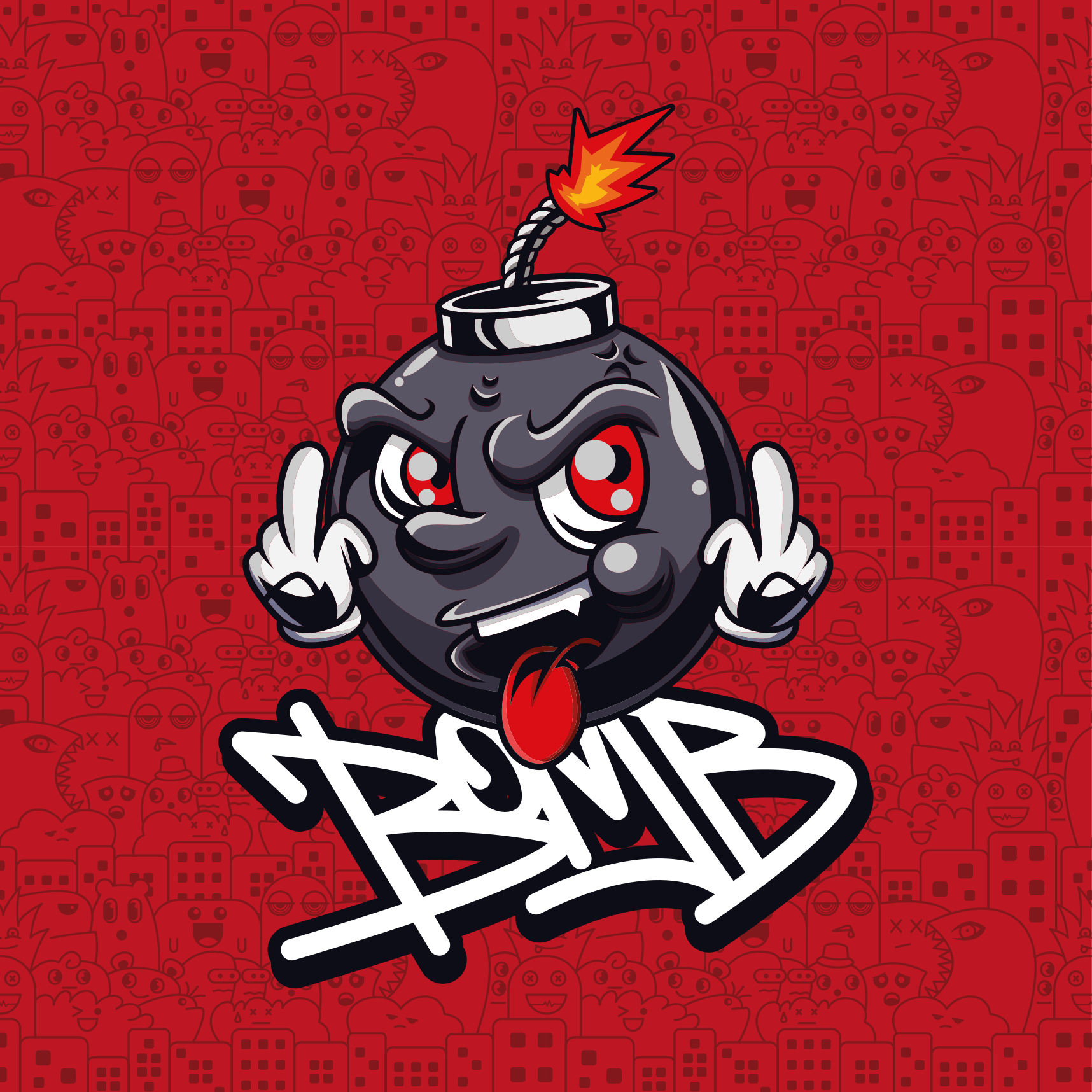 Dywan winylowy dla nastolatków postać z kreskówki-bomba - TenStickers