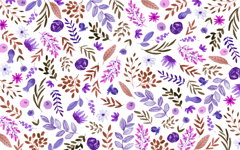 Dywan winylowy w kwiaty i rośliny wzór natury - TenStickers