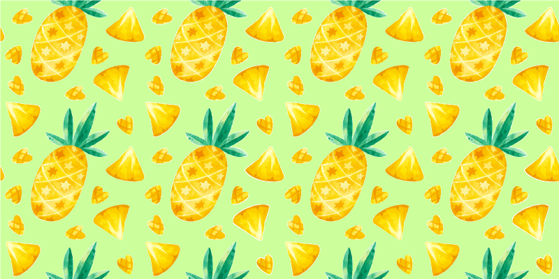 Dywan winylowy do kuchni motyw zielony ananas - TenStickers