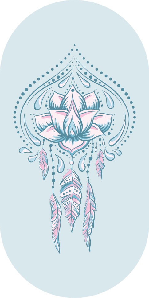 Dywan winylowy z mandalą wzór lotosu - TenStickers