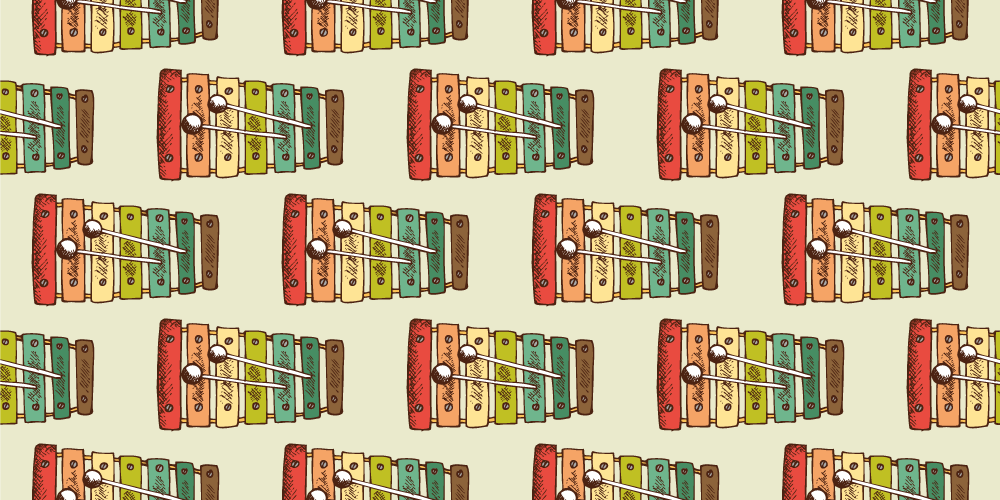 Dywan winylowy dla nastolatków kolorowy wzór ksylofonu - TenStickers