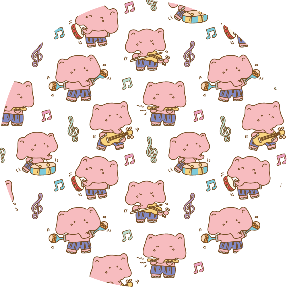 Dywan winylowy zwierzęta muzyczna zabawa ze słoniem - TenStickers