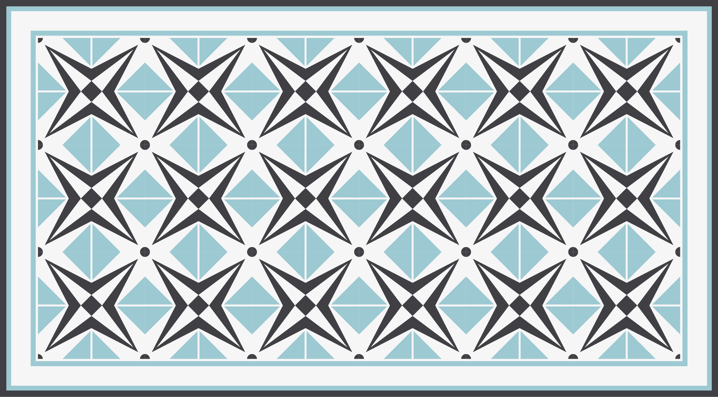 Dywan winylowy z mozaiką motyw gwiazdy niebieskiej - TenStickers