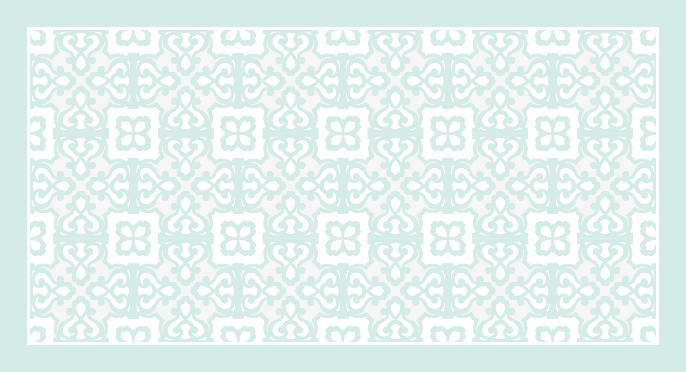 Dywan winylowy imitacja płytek elegancki turkus - TenStickers