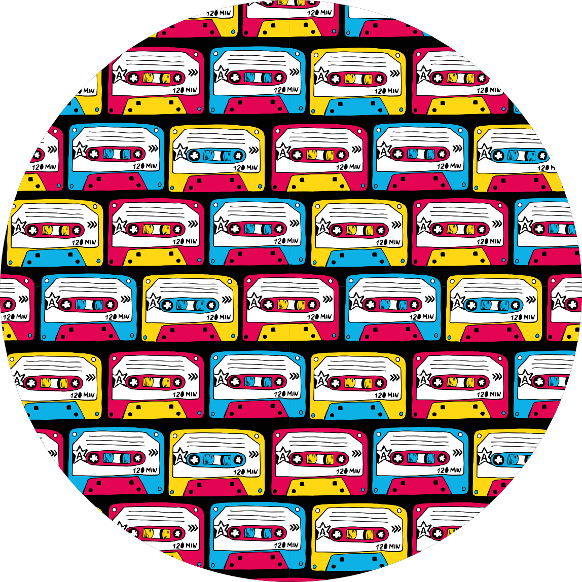 Dywan winylowy retro Żywe kasety magnetofonowe - TenStickers