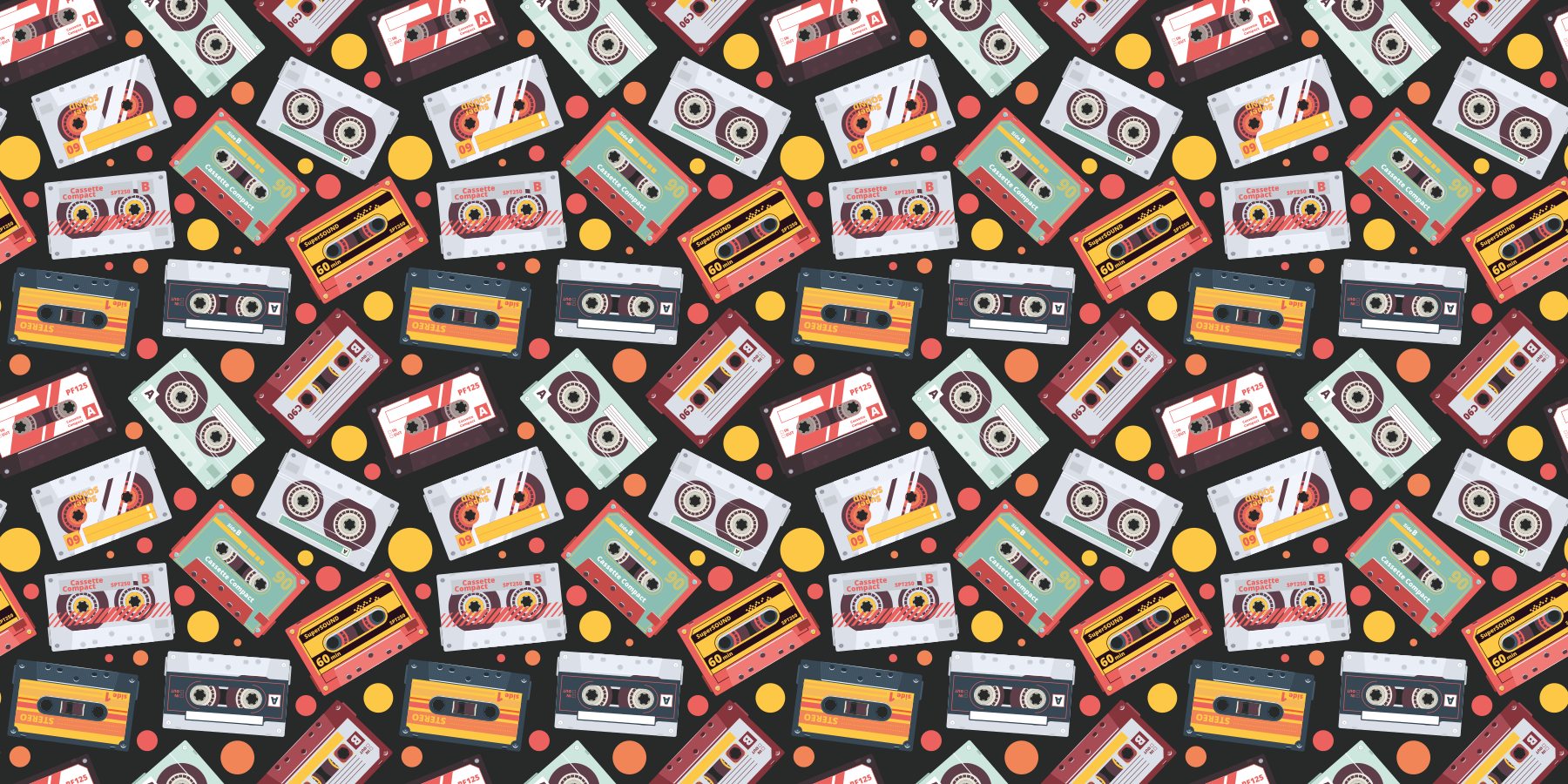 Dziecięcy dywan winylowy kasety audio w stylu vintage - TenStickers