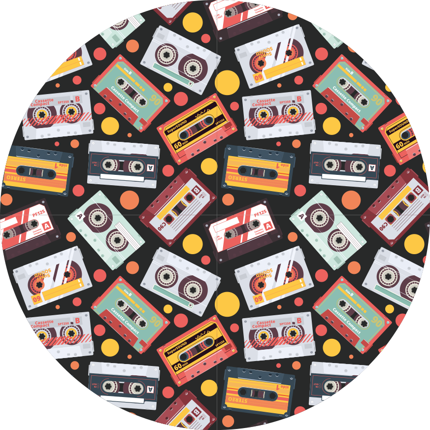 Dywan winylowy retro w stylu kasetowym - TenStickers