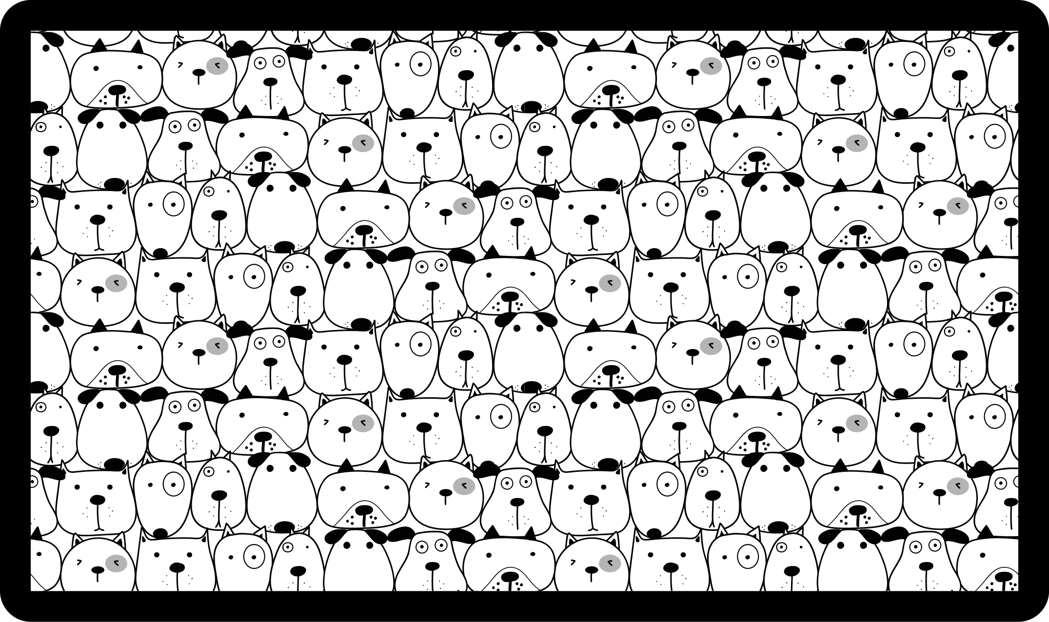 Dywan winylowy zwierzęta urocze oblicza stworzeń - TenStickers