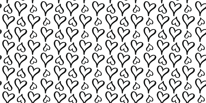 Dywan winylowy tekstura wzór czarnych serc - TenStickers