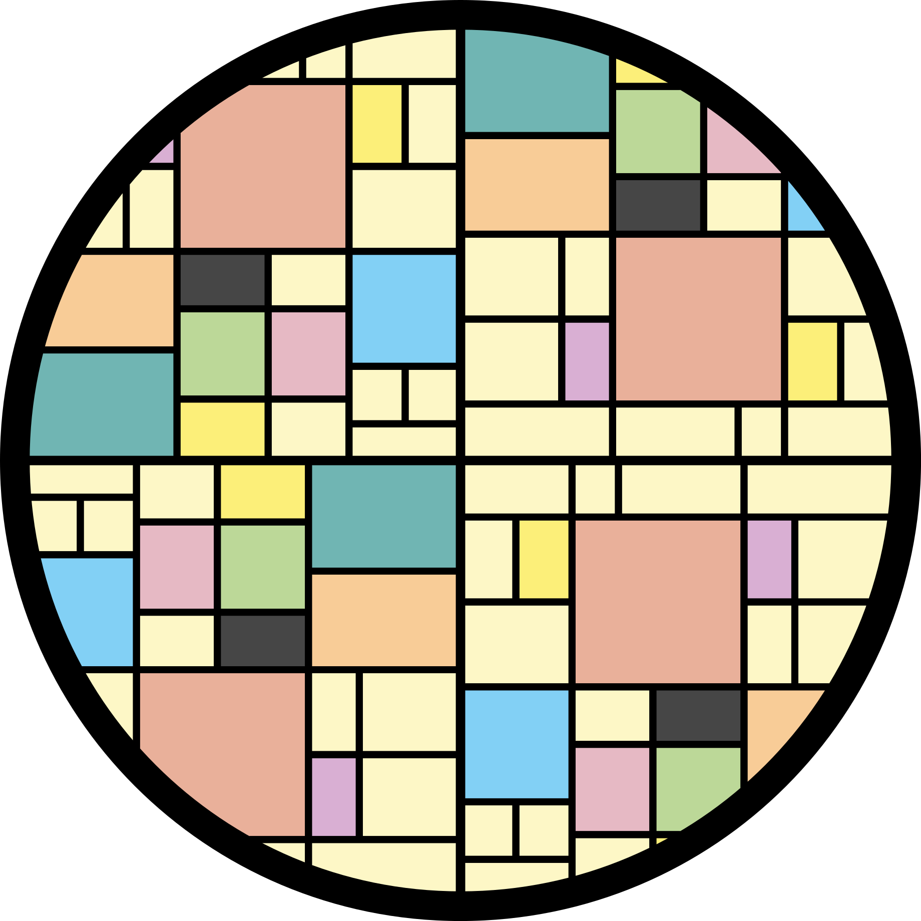 Dywan winylowy wzór geometryczny kolorowy blokowy wzór - TenStickers