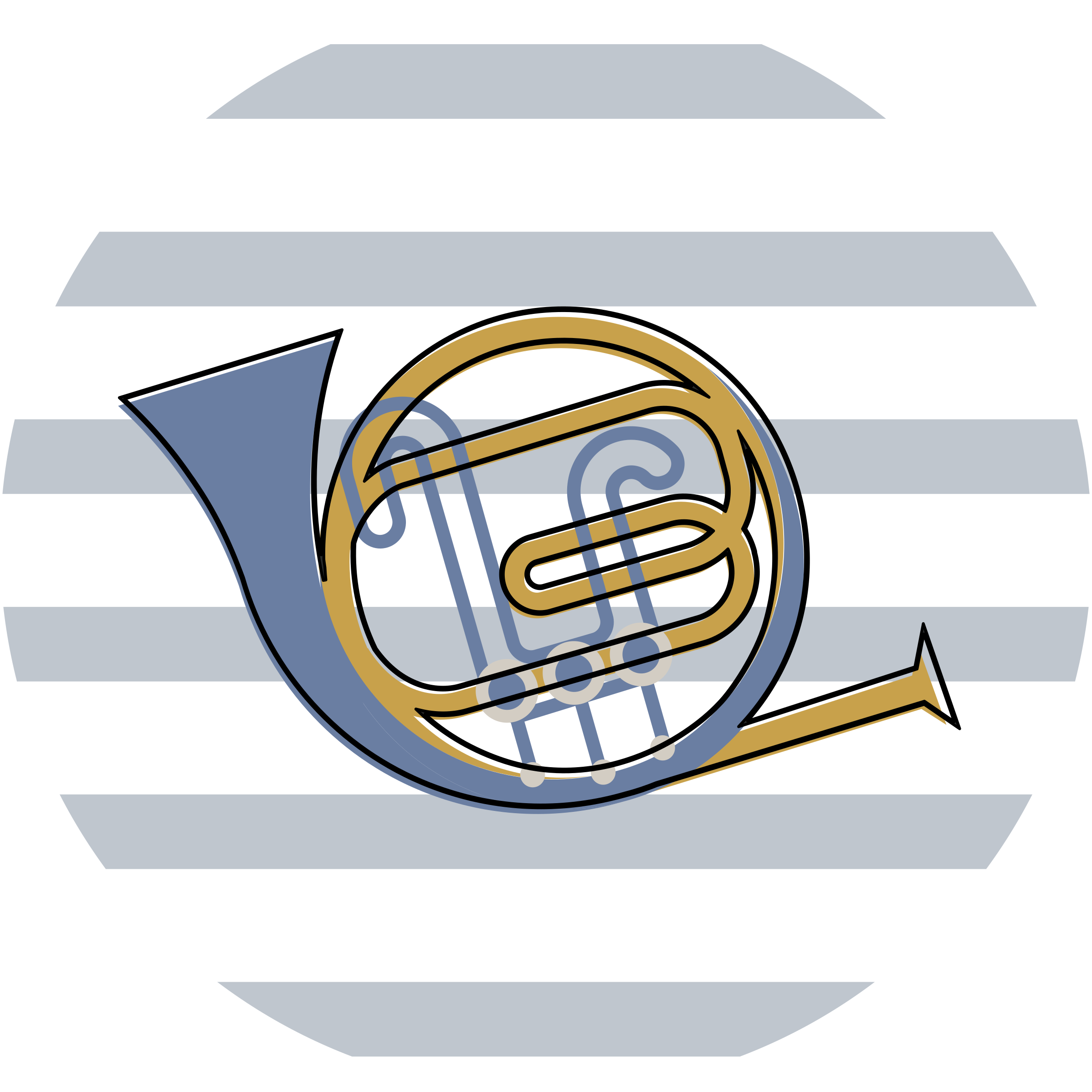 Okrągły dywan winylowy projekt rogu muzycznego - TenStickers