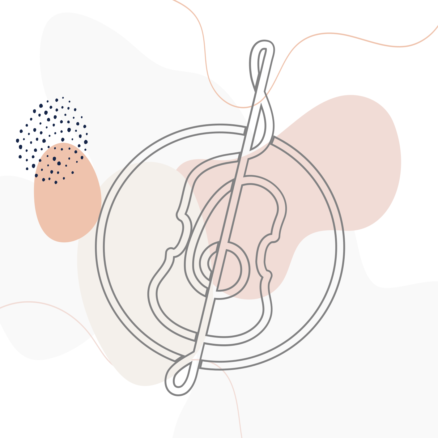 Nowoczesny dywan winylowy zarys nuty muzycznej - TenStickers