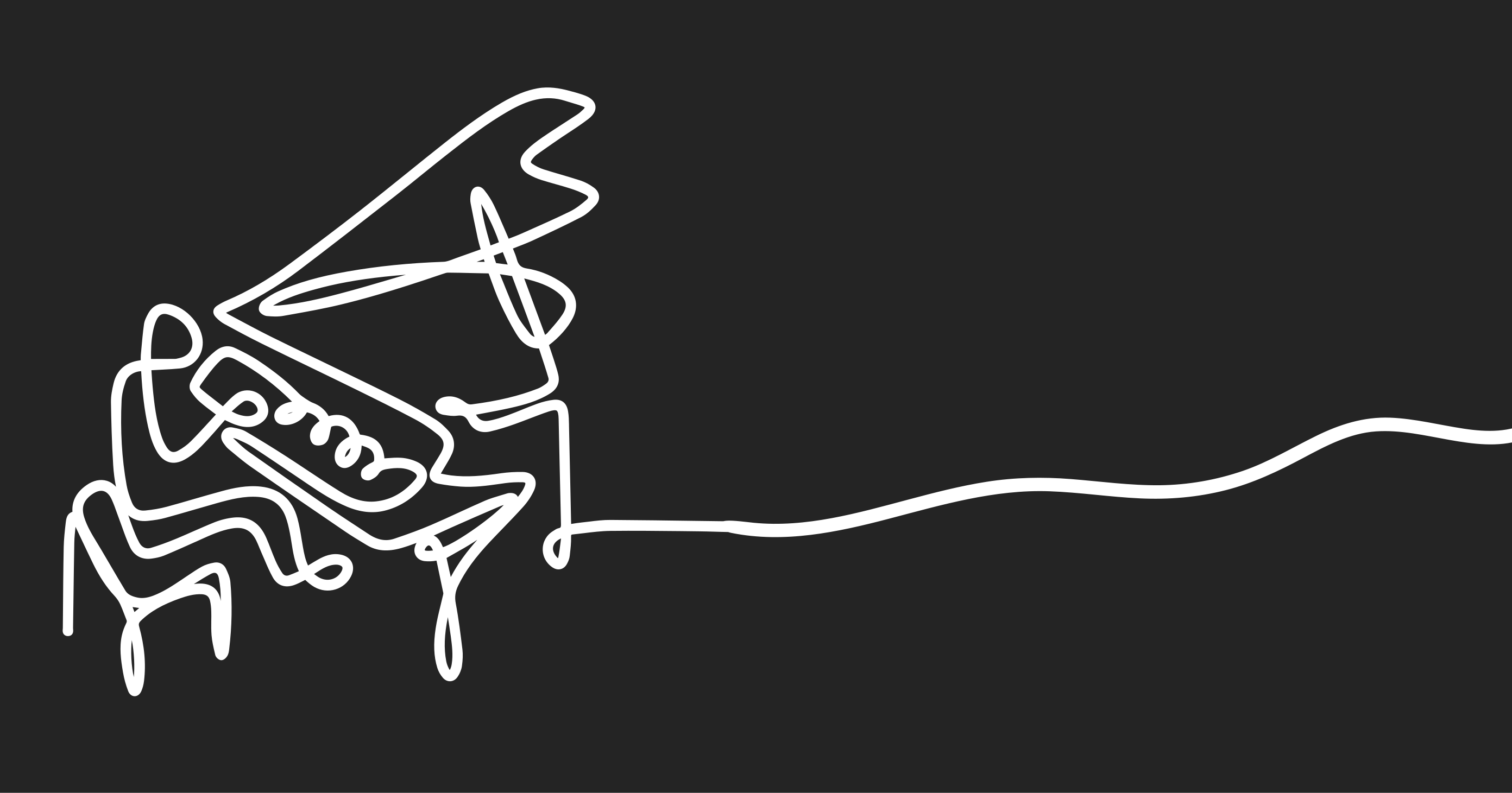 Nowoczesny dywan winylowy linia sztuki fortepianu - TenStickers