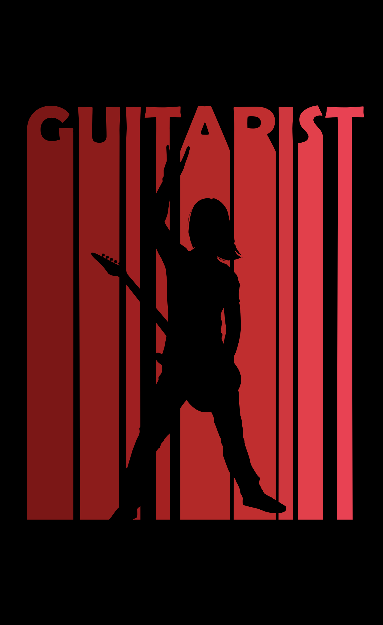 Dywan winylowy tekstura sylwetka gitarzysty - TenStickers