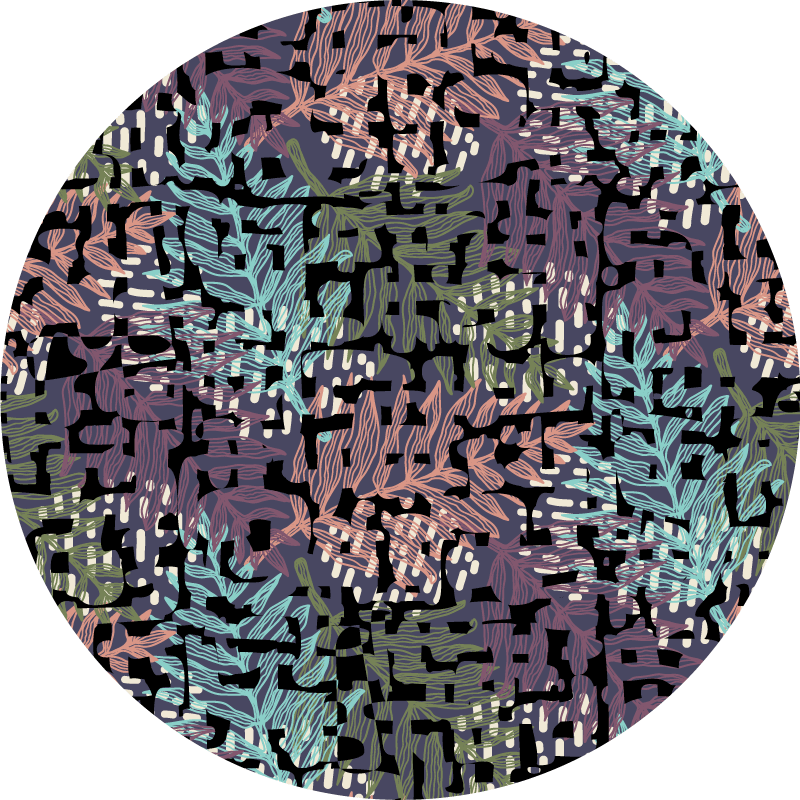 Dywan winylowy w kwiaty i rośliny liściaste - TenStickers
