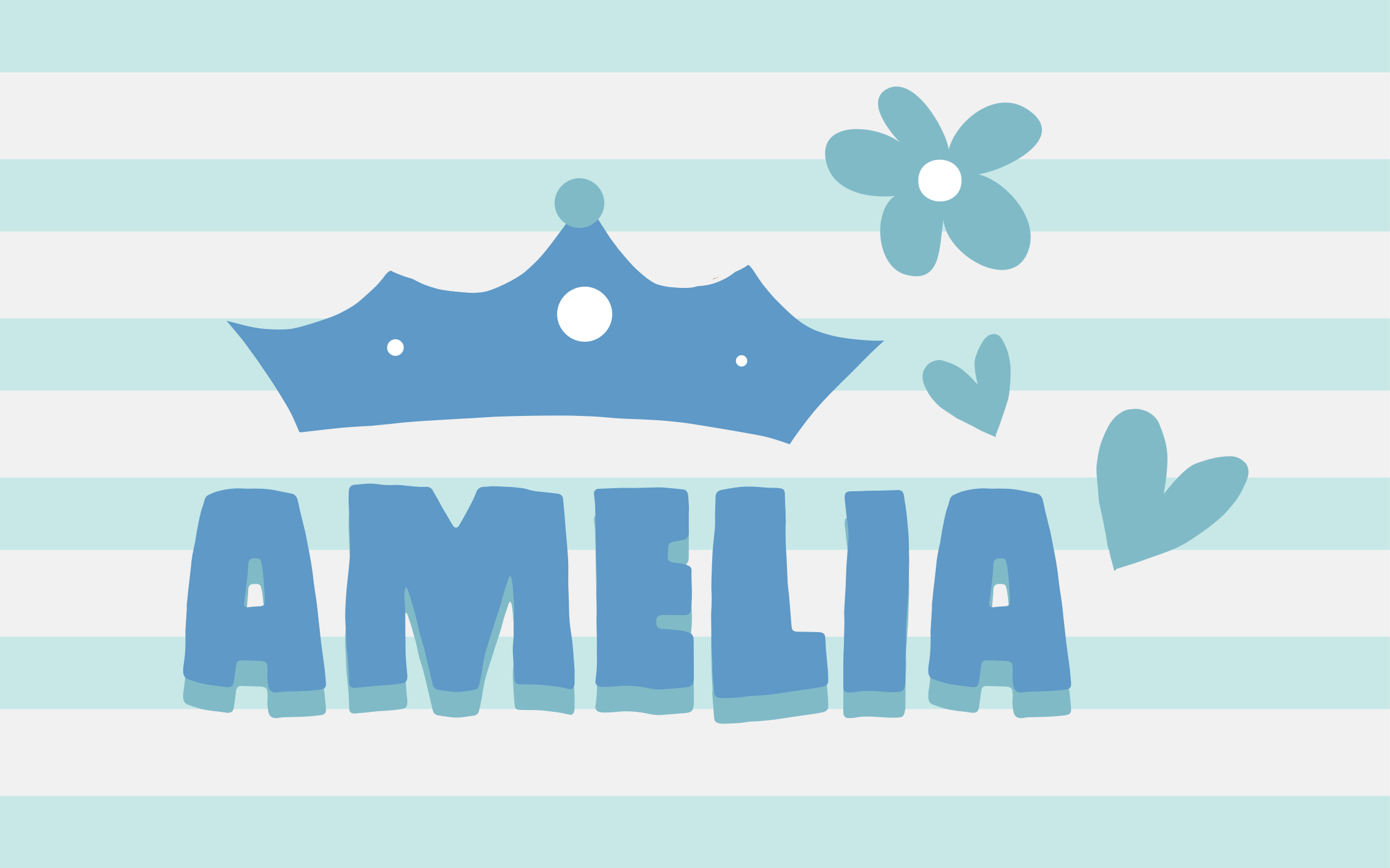 Dywan winylowy z imieniem umieszczenie nazwy korony - TenStickers