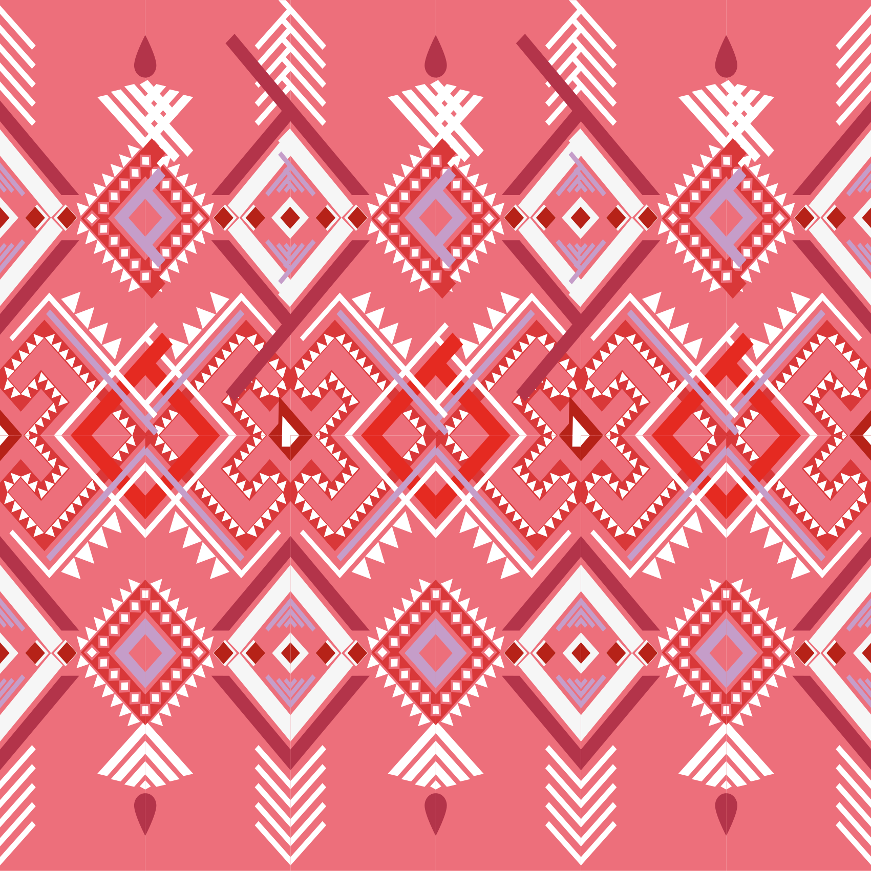 Dywan winylowy etniczny mozaika z wzorem plemiennym - TenStickers