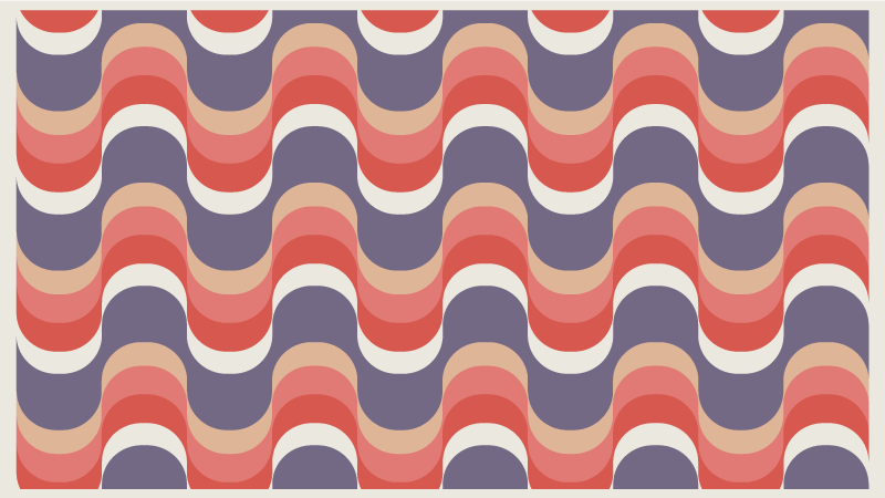 Dywan winylowy wzór geometryczny paleta falistych kolorów - TenStickers