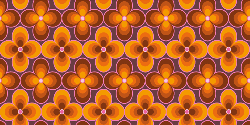 Dywan winylowy retro w kwiatowy wzór - TenStickers