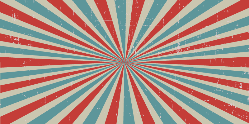 Dywan winylowy niebieski i czerwony retro wzór - TenStickers